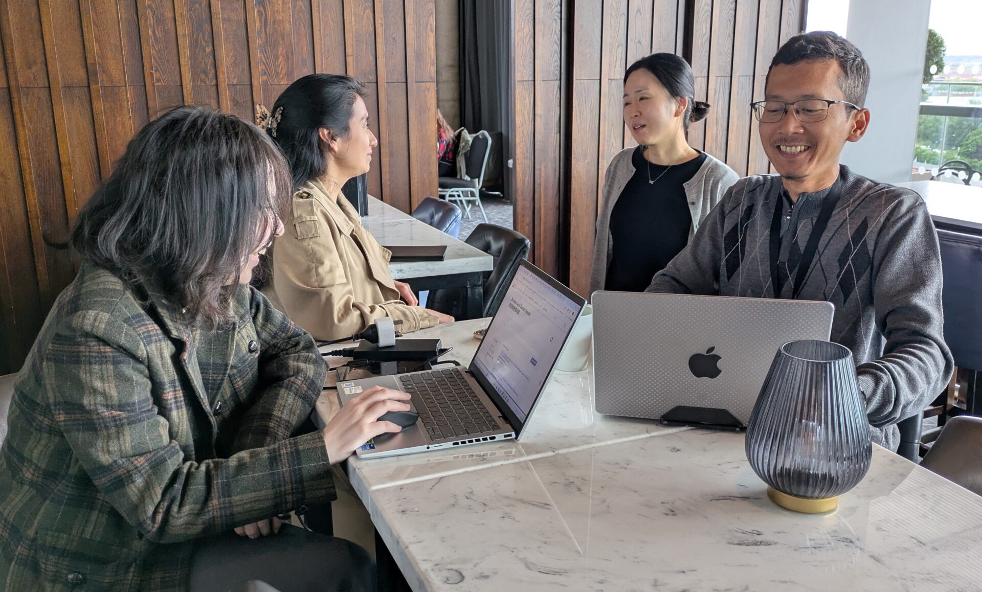 People working on computers