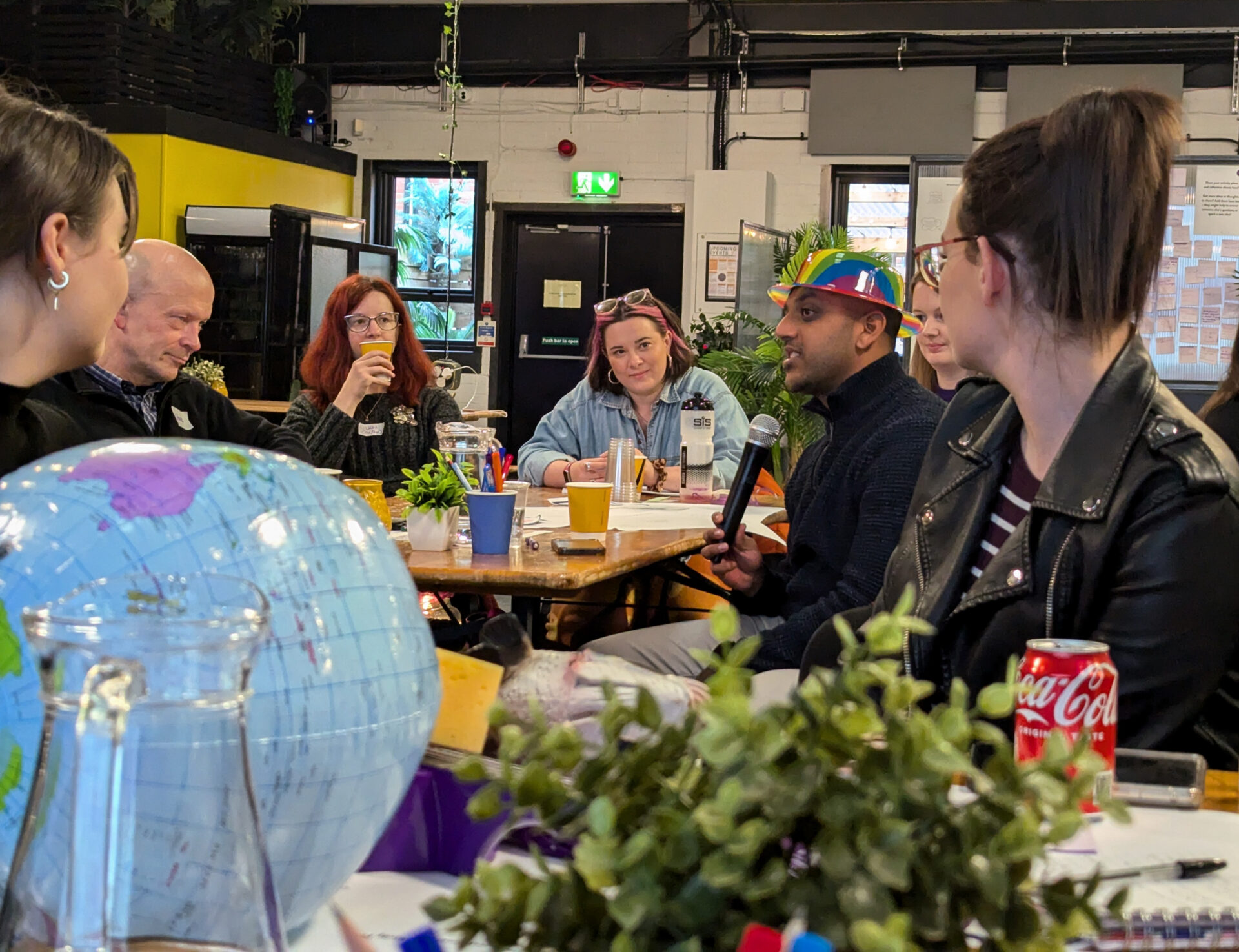 People working on creative activities